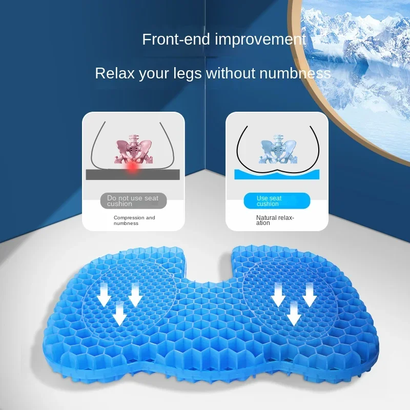 Hemorrhoid Cushion Office Long Sitting Waist Support Tailbone Decompression Seat Pad