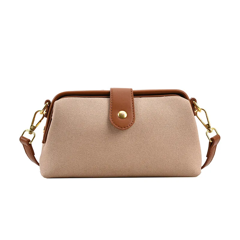 Women Retro Contrast Color Casual Crossbody Small Bag New Texture PU Small Square Bag Simple Unique Versatile Underarm Bag