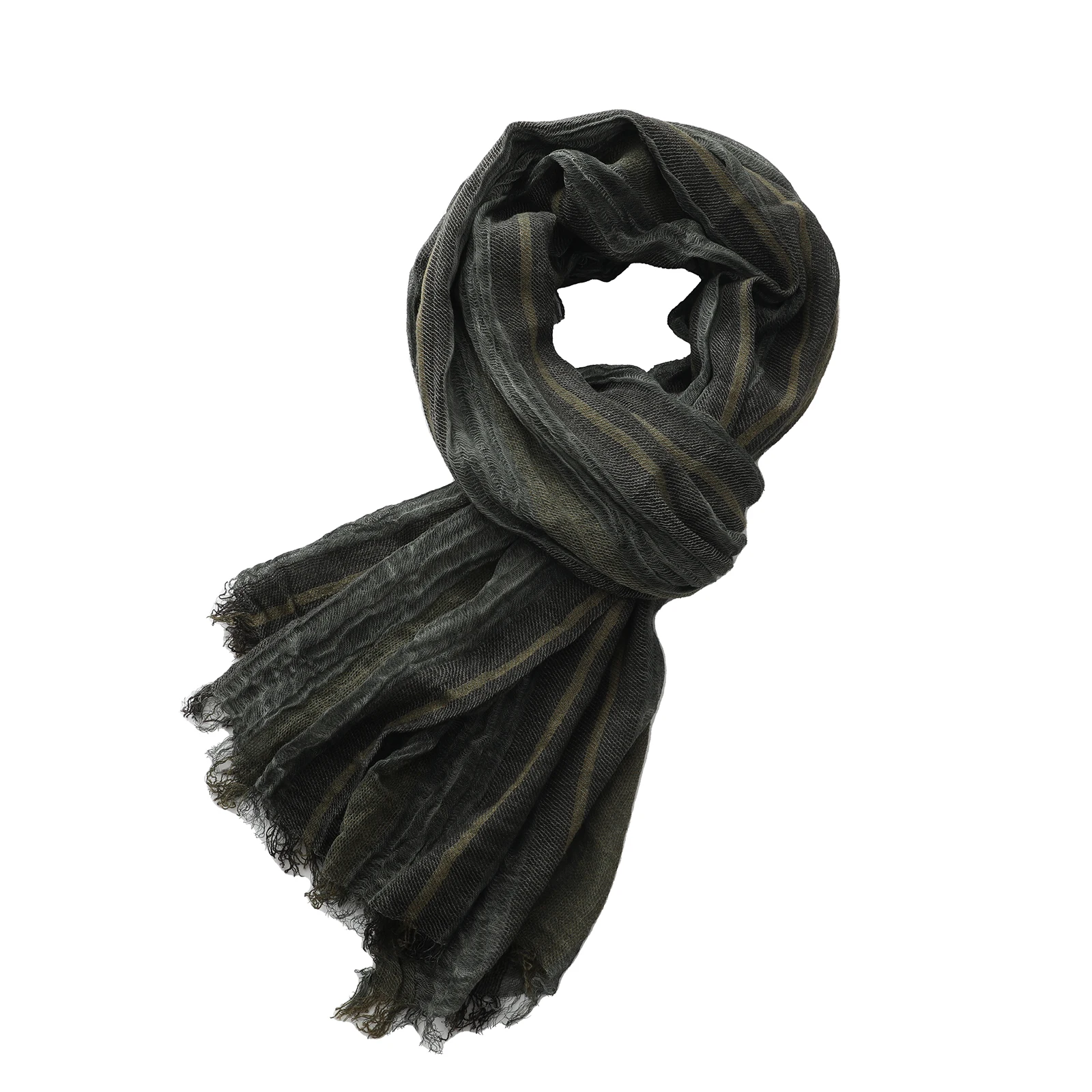 Herbst Winter Männer Schal Baumwolle Leinen Gestreiften Schals Warme Halstuch Pashmina Casual Männlichen Zubehör Bufandas Schals – Detail 4