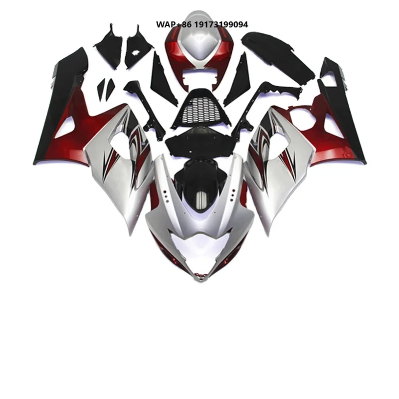

Silver Red Painted Fairing Kit for-Suzuki 2005 2006 GSXR1000 05 06 K5