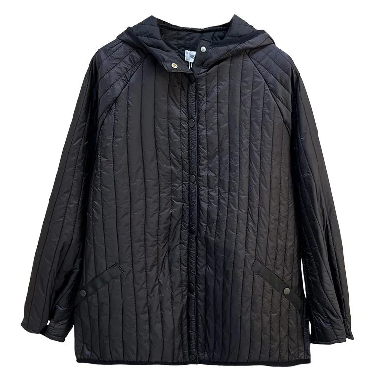 Xxxl moda plus size parkas femininas novo estilo outono e inverno simples casual fino quente com capuz algodão-acolchoado jacke 1732