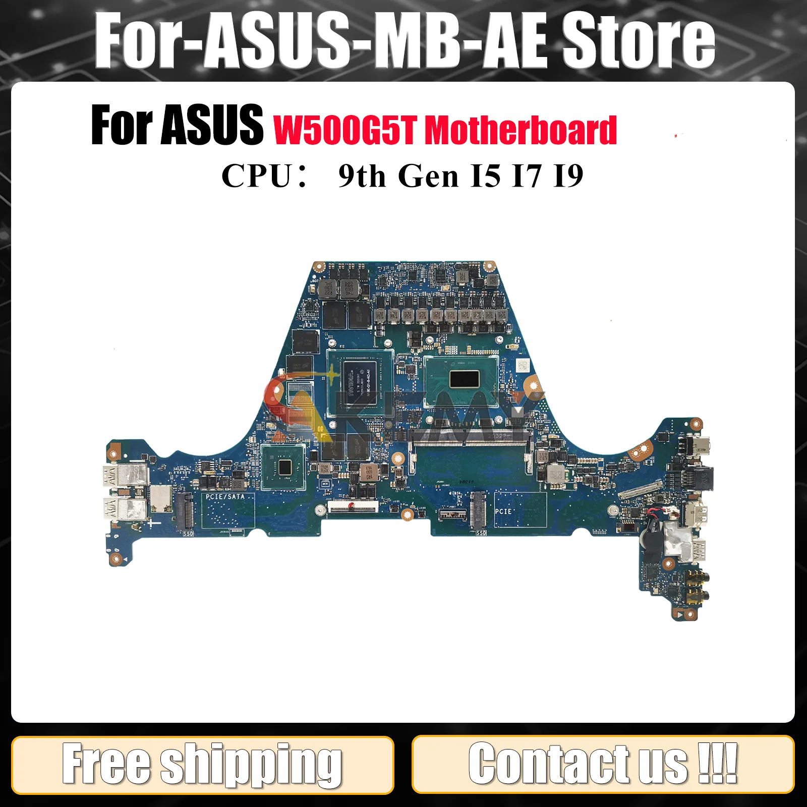 

W500G5T Материнская плата для ноутбука ASUS ProArt W500G W500G5T Материнская плата для ноутбука с процессором I5 I7 I9 100% тестирование ОК быстрая доставка stk