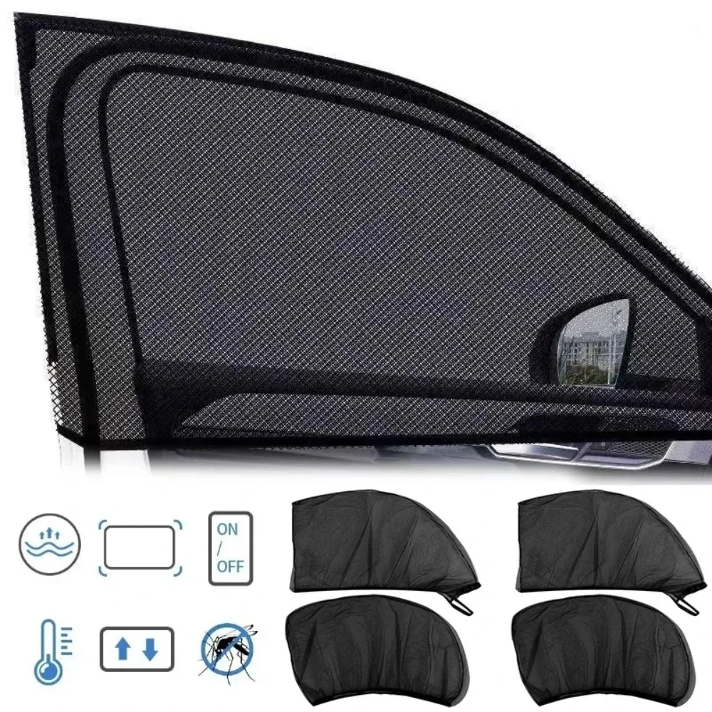Universal Car Side Window Curtain UV Blocking Heat Shield Privacy Film Suit for SUV Vehicles