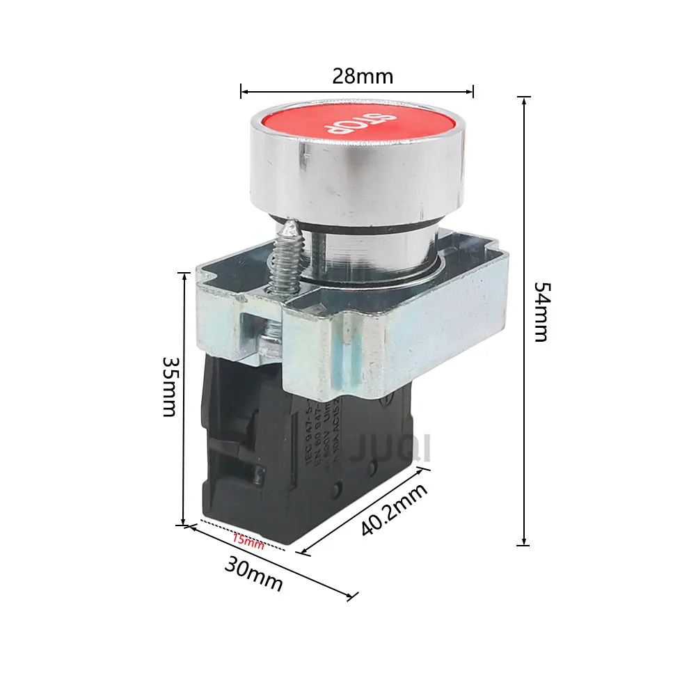 1PCS 22mm 순간 플랫 푸시 버튼 마크 스위치 NO/NC XB2-BA4342 XB2-BA4331 XB2-BA3351XB2- BA4322 XB2-BA3311 XB2-BA3341