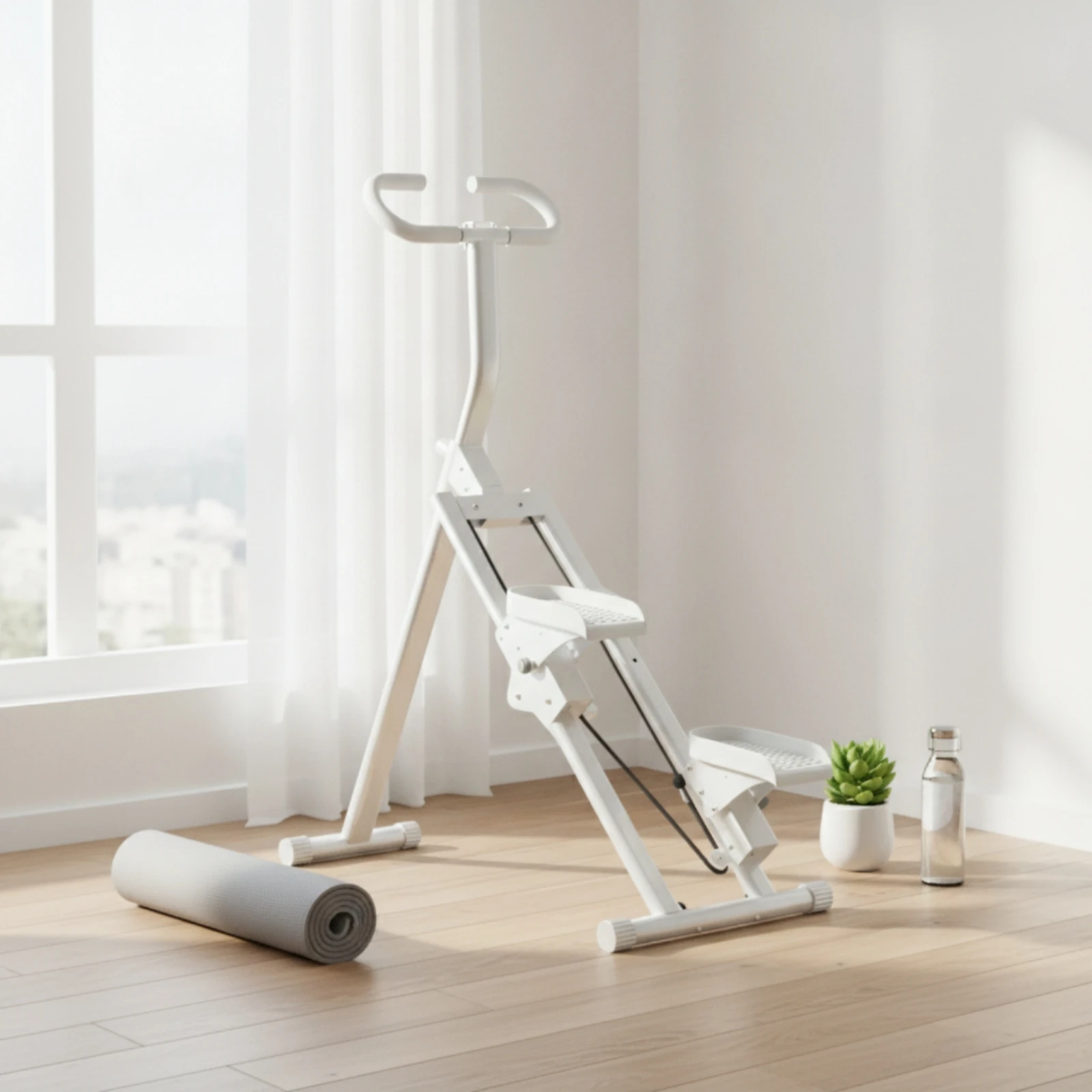 Vertical Leg Press - Stepper con Manubri, Macchina per Salire