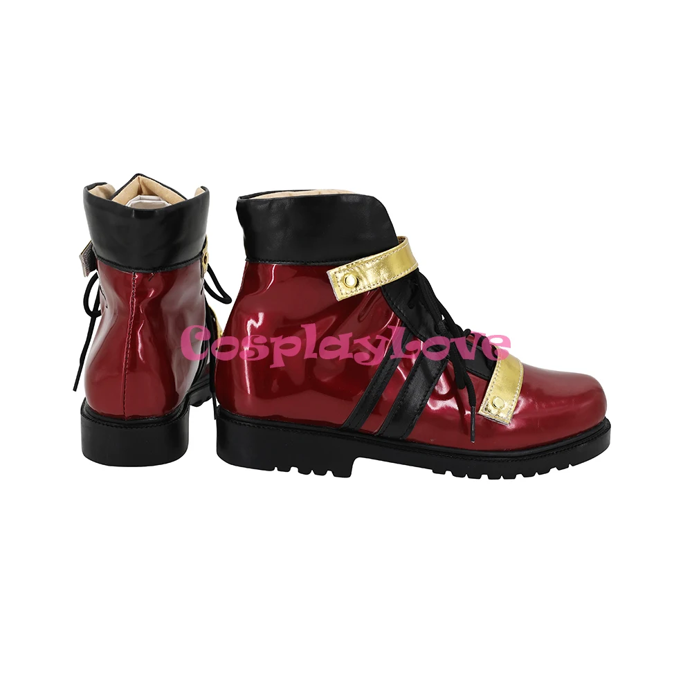 CosplayLove Gioco Ensemble Stelle Halation Nagumo Tetora Nero Rosso Scarpe Cosplay Stivali Lunghi In Pelle Chrismtas Custom Made