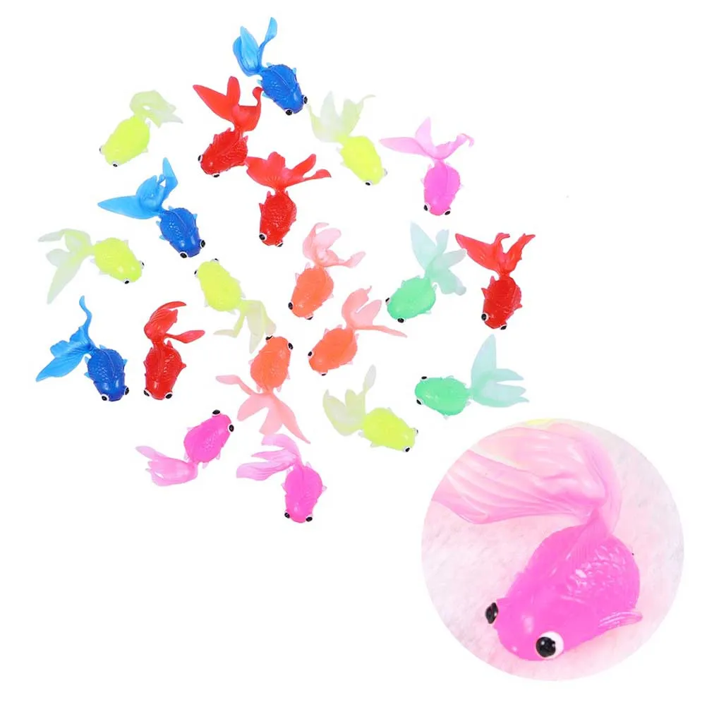 

10Pcs Lifelike Goldfish Figures Colorful Safe Durable Material Kids Fish Tank Decoration Educational Collection Gift