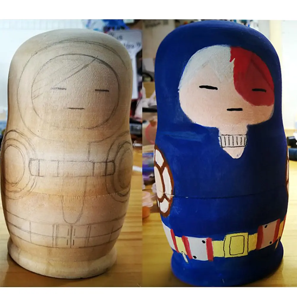 

Набор для творчества: деревянные заготовки матрешек в русском стиле для самостоятельной росписи, для детей