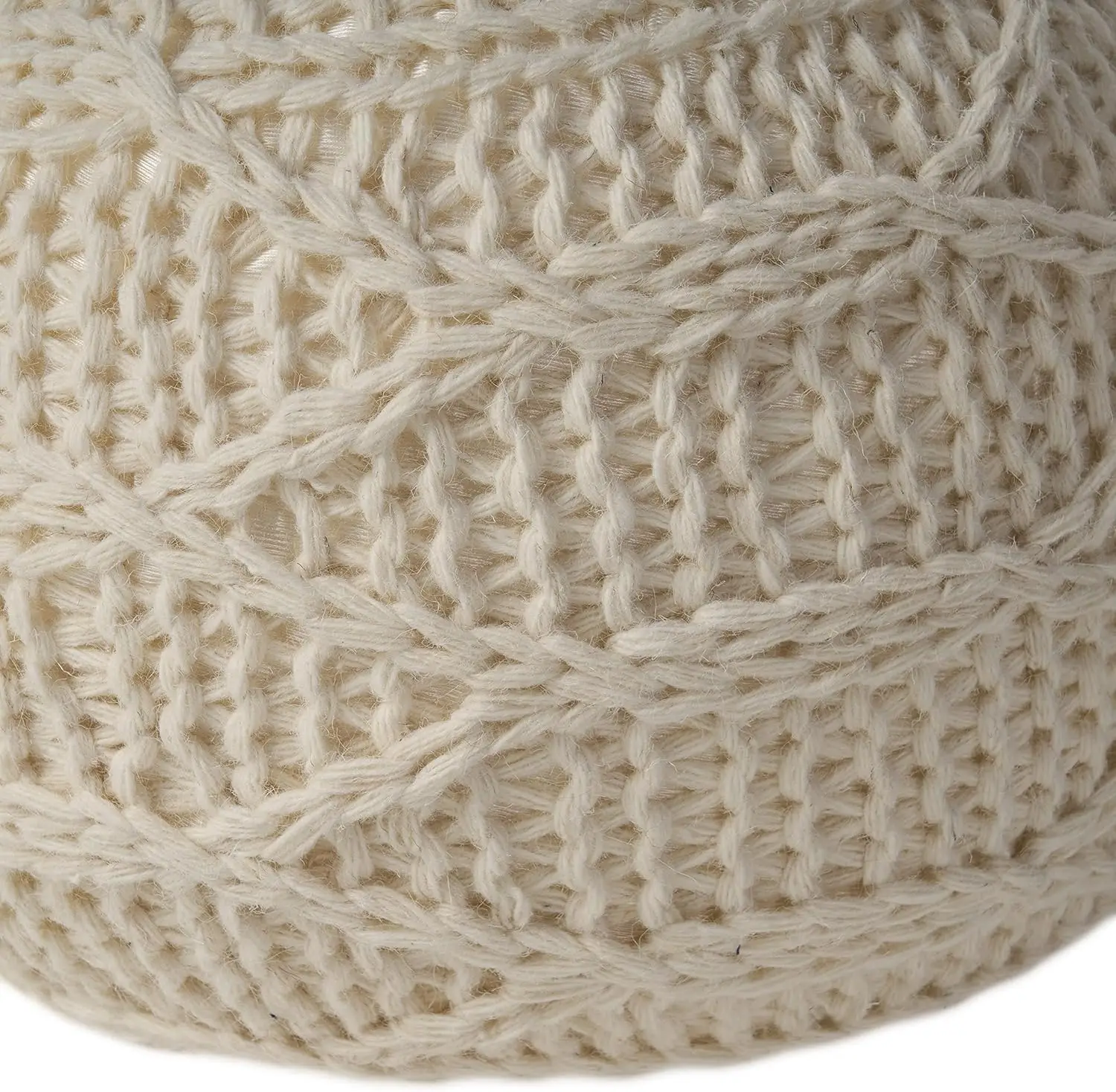 Mccardell Pouf fatto a mano-Cream