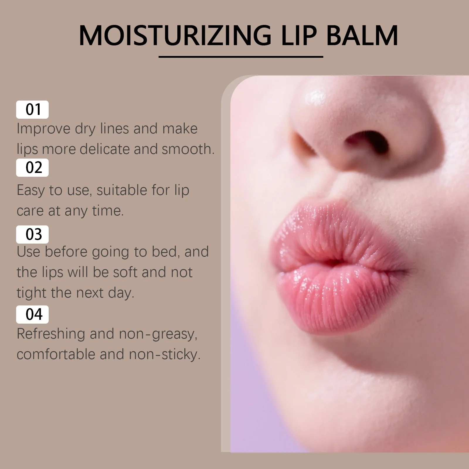 Bálsamo labial hidratante Lápiz labial hidratante Hidrata profundamente, rellana y nutre los labios, suaviza y se importa el lápiz labial