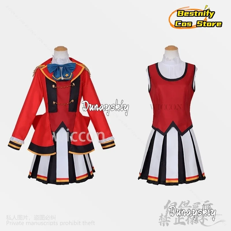 أزياء كوسبلاي نيجينو يومي أنيمي أيكاتسو ستارز التأثيرية باللون الأحمر JK زي البحارة الياباني معطف موحد فستان المعبود لوليتا باروكات بلاستيكية