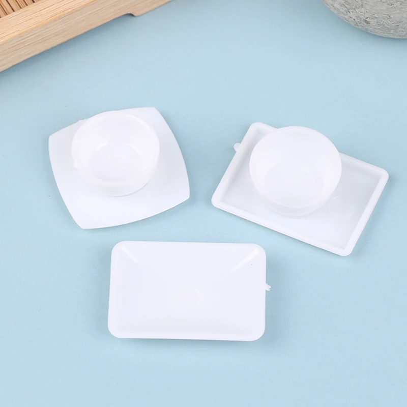 33 unids/set casa de muñecas bandejas en miniatura platos muñeca Mini comida platos blancos vajilla cocina accesorio de juguete