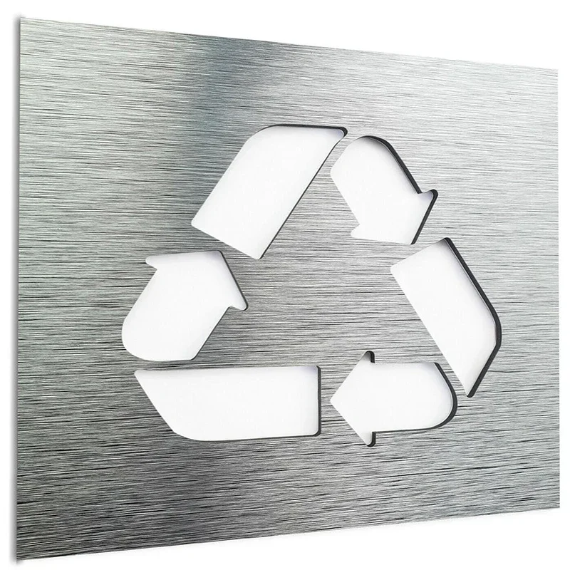 Customized Composite Aluminum Board Recycle Garbage Sign Trash Bin Sign  Apartment Renovation Door Number