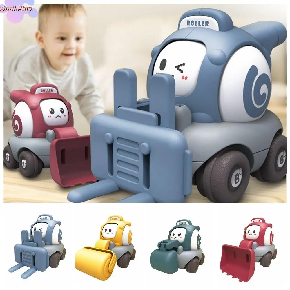 

Face Changing Car Whistle Toy Whistling Inertia Childrens Cartoon Toy Car Press Collection Whistle Engineering Car Toy