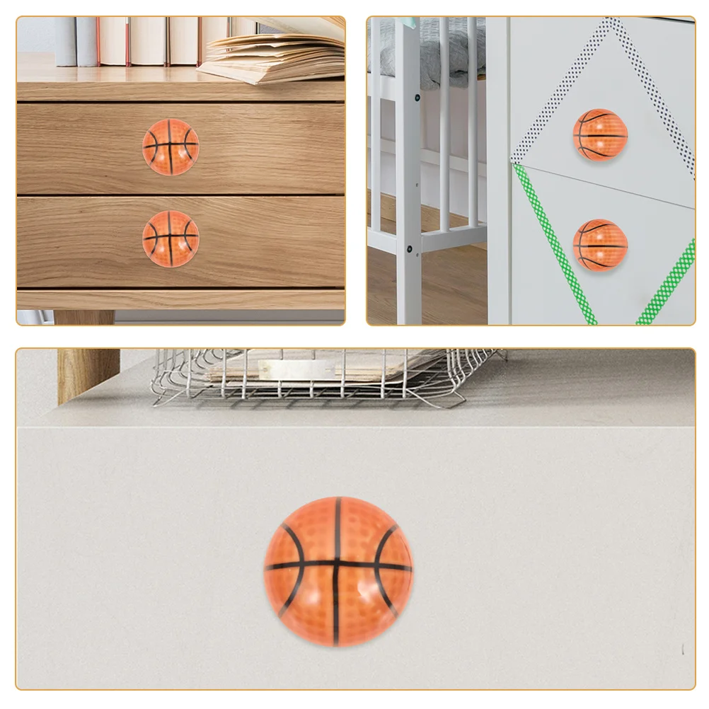 

Basketball Ceramic Cabinet Handle Cute Durable Sports Ball Door Knob Smooth Grip Furniture Drawer Pull Replacement Knob