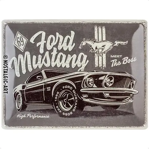 Nostalgic-Art Retro Tin Sign, Ford – Gift idea for car accessories fans, Metal Plaque, Vintage design for wall decoration, 11.8&