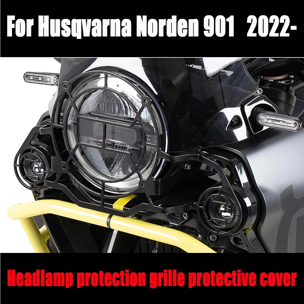 

For Husqvarna Norden 901 Norden901 2022 2023 2024 Motorcycle Accessories Headlight Protector Grille Guard Cover Protection Grill