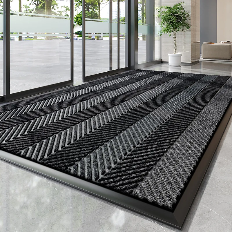Heavy Duty PVC Rubber Doormat Tire Tread Design Non-Slip Dirt Trapper Entrance Mat Waterproof Indoor Outdoor Door Rug