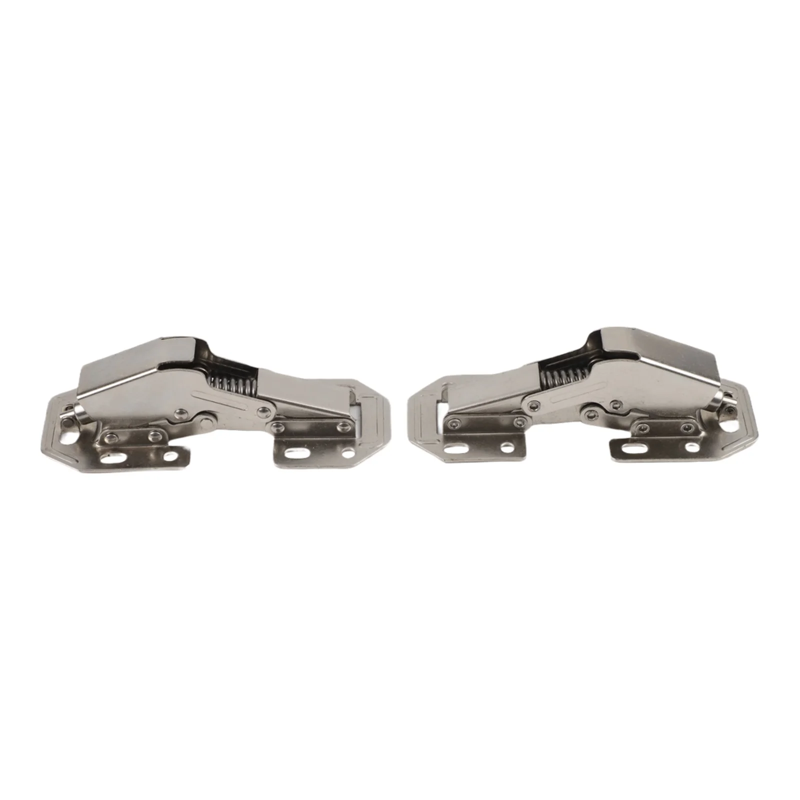 Soft Close Hinges 4 Pack for Surface Mount Kitchen Cabinet Doors Stainless Steel Designed for Multiple Installations