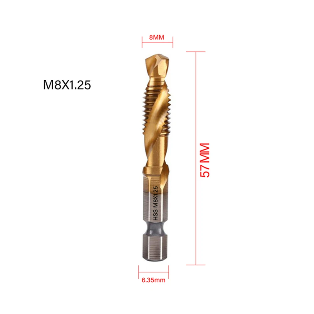 Для инструментов для сверл M3-M10, шестигранные детали, аксессуары с титановой резьбой, сменные станки, сверло