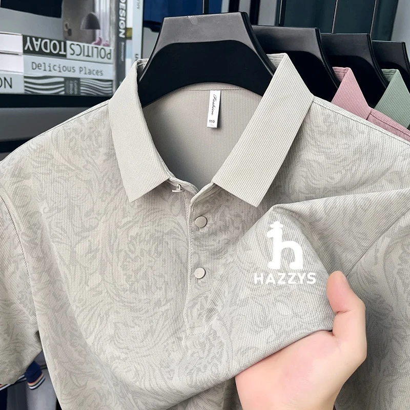 Polo de Alta Calidad para Hombre, Color Sólido, Estampado Original, Manga Corta, Cuello Solapa, Camiseta Transpirable y Cómoda para Verano