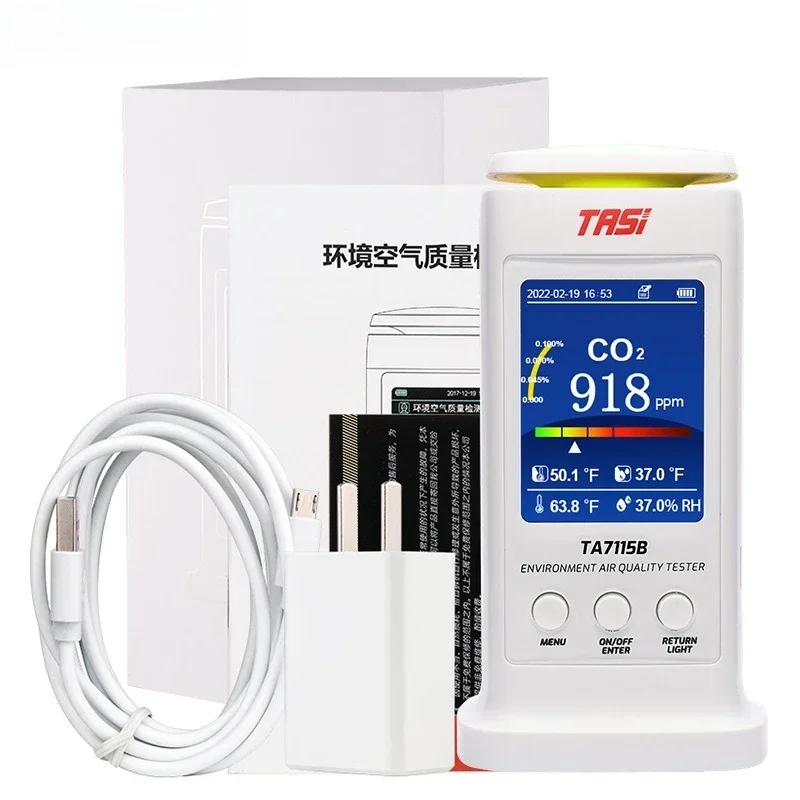 Premium TASI Air Quality Tester Indoor Household Professional Pm2.5 Pm10 Carbon Dioxide Formaldehyde Detector