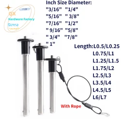 Inch Size Quick Release Ball Lock Pin Stainless Steel Dowel Pin Dia 3/16