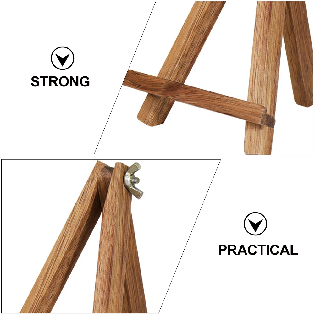 

1pc Foldable Easel Wooden Phone Holder Adjustable Stand For Tablet Desktop Display Rack Painting Support Bracket