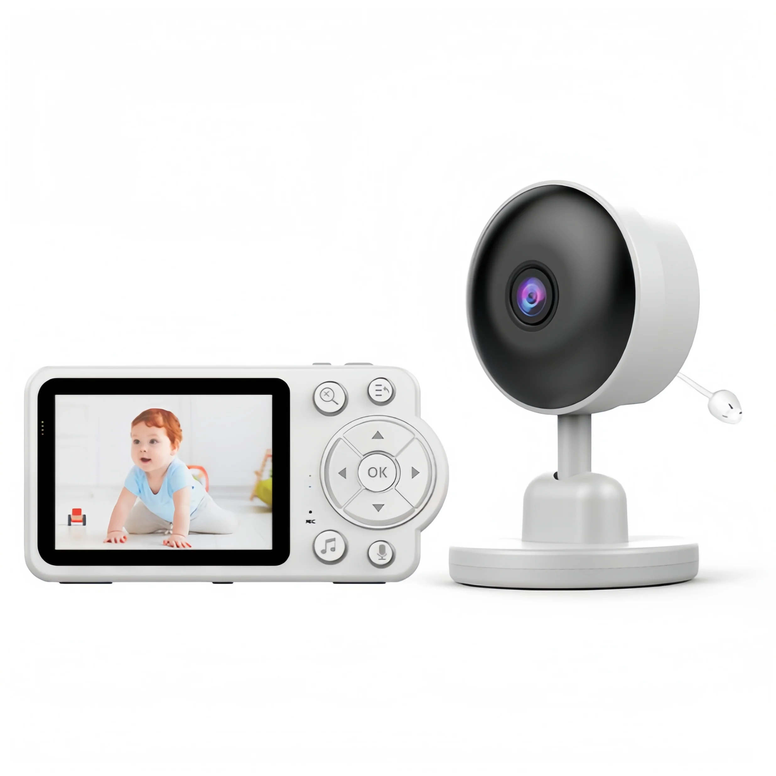 2,8 Zoll Babyphone mit Kamera, Zwei-Wege-Audio, Temperatur- & Feuchtigkeitsüberwachung, Nachtsicht