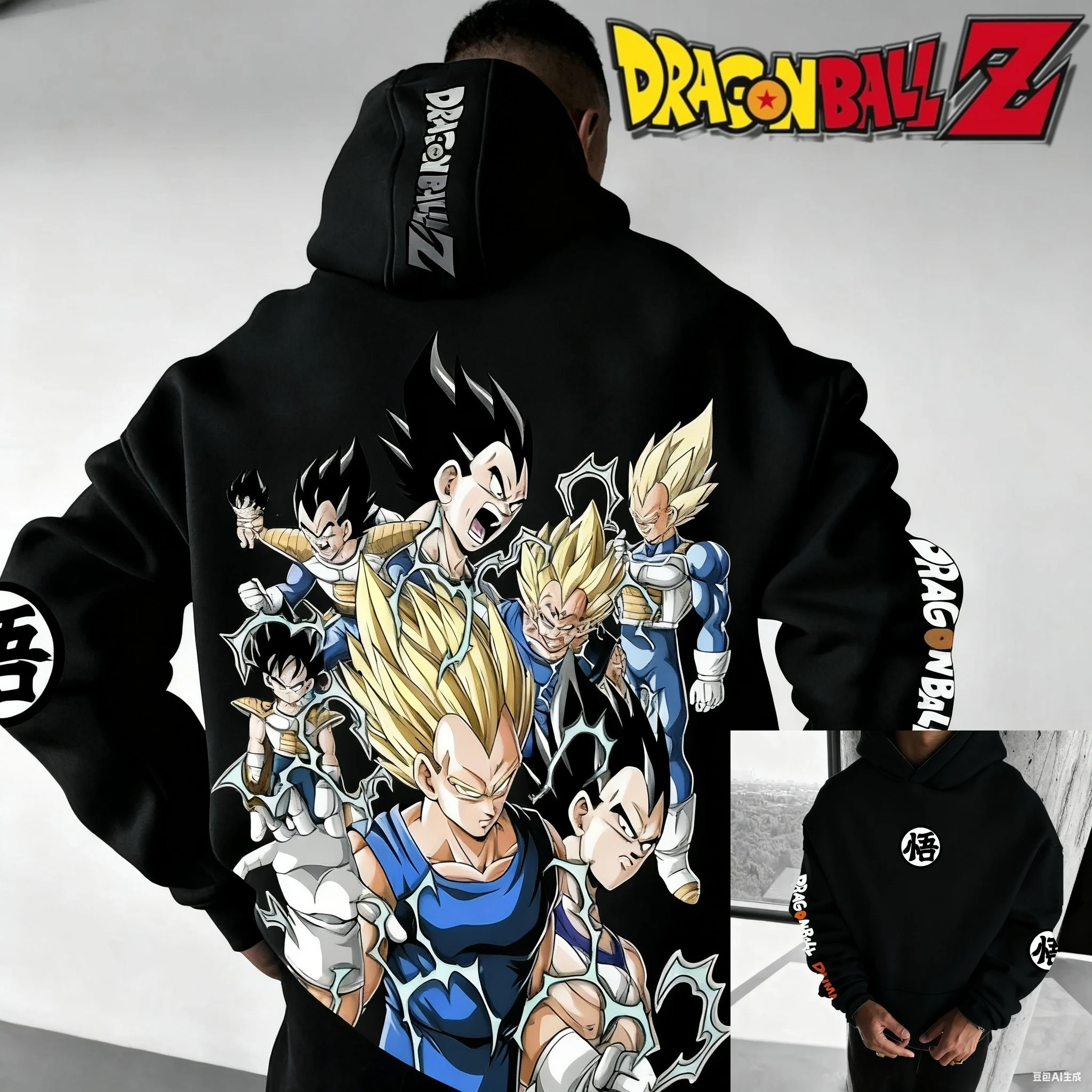 

Dragon Ball Z Anime Hoodie Men Women Cotton Streetwear Casual Pullover Sweatshirt Cartoon Print Goku Vegeta Jacket Spring Autumn