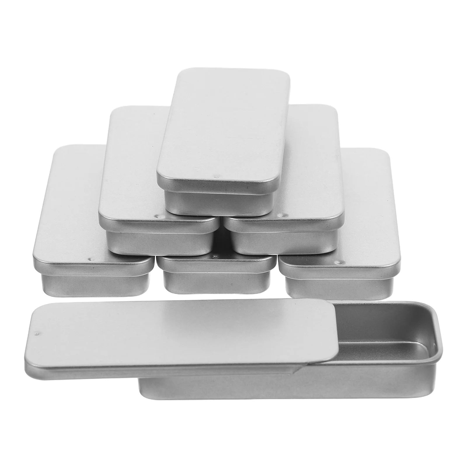 

18pcs Metal Tin Boxes Rectangular Empty Tinplate Containers with Lids for Gift Craft Storage tin cans