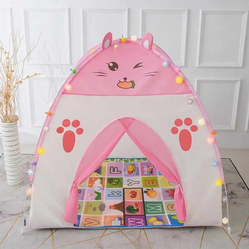 Nova tenda das crianças indoor ao ar livre jogos jardim tipi princesa castelo dobrável cubby brinquedos tendas enfant quarto casa teepee playhouse