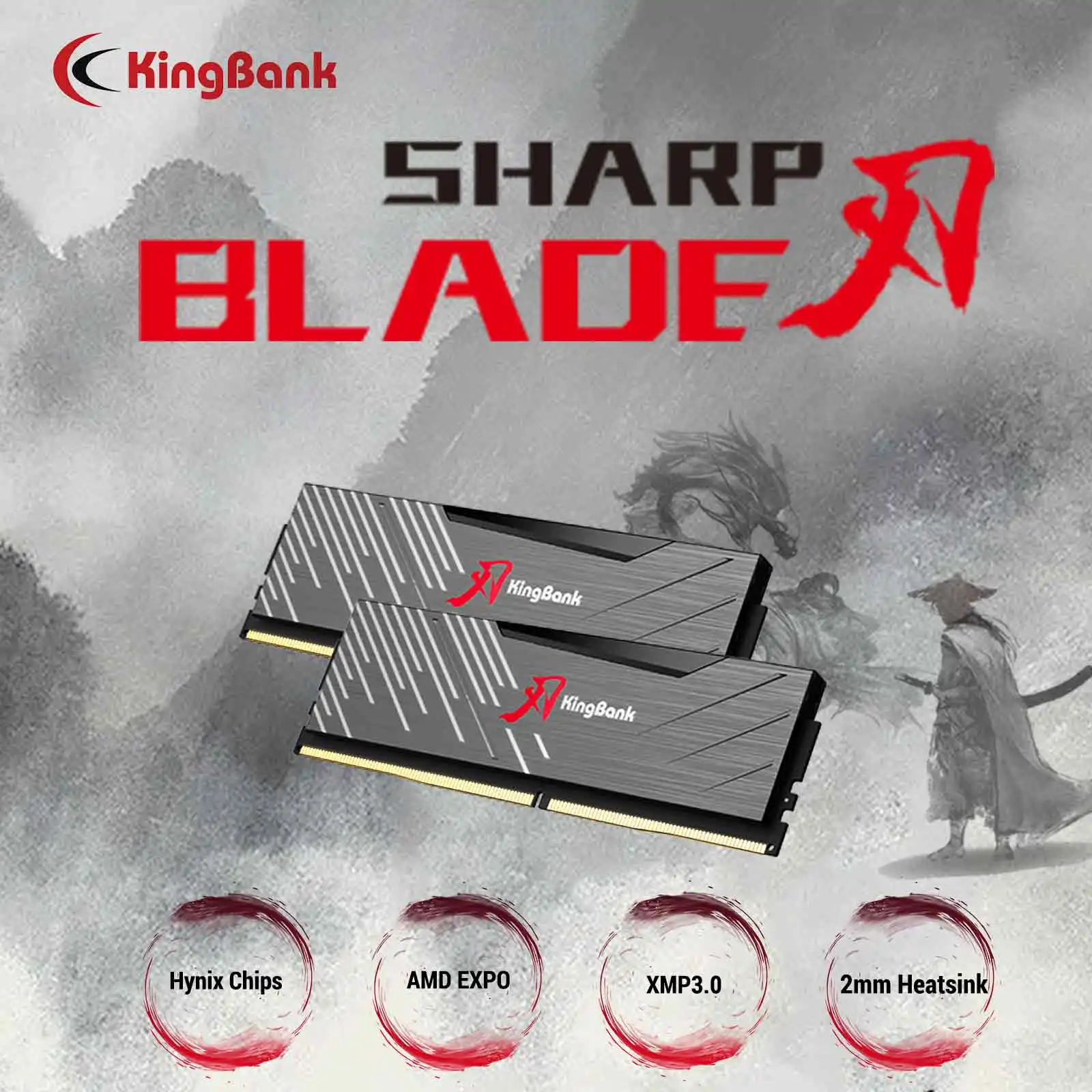 Imagem -02 - Kingbank Preto Ddr5 64gb 6000mhz Cl36 Ram pc 32gbx2 6000mhz 32gb Ram para Desktop Hynix m Die Xmp 3.0 Amd Expo