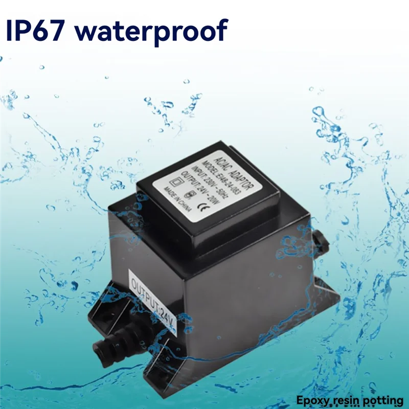 

Изысканный тороидальный трансформатор-20W-AC24V, водонепроницаемый трансформатор 220 В до 24 В для преобразования напряжения, ламп