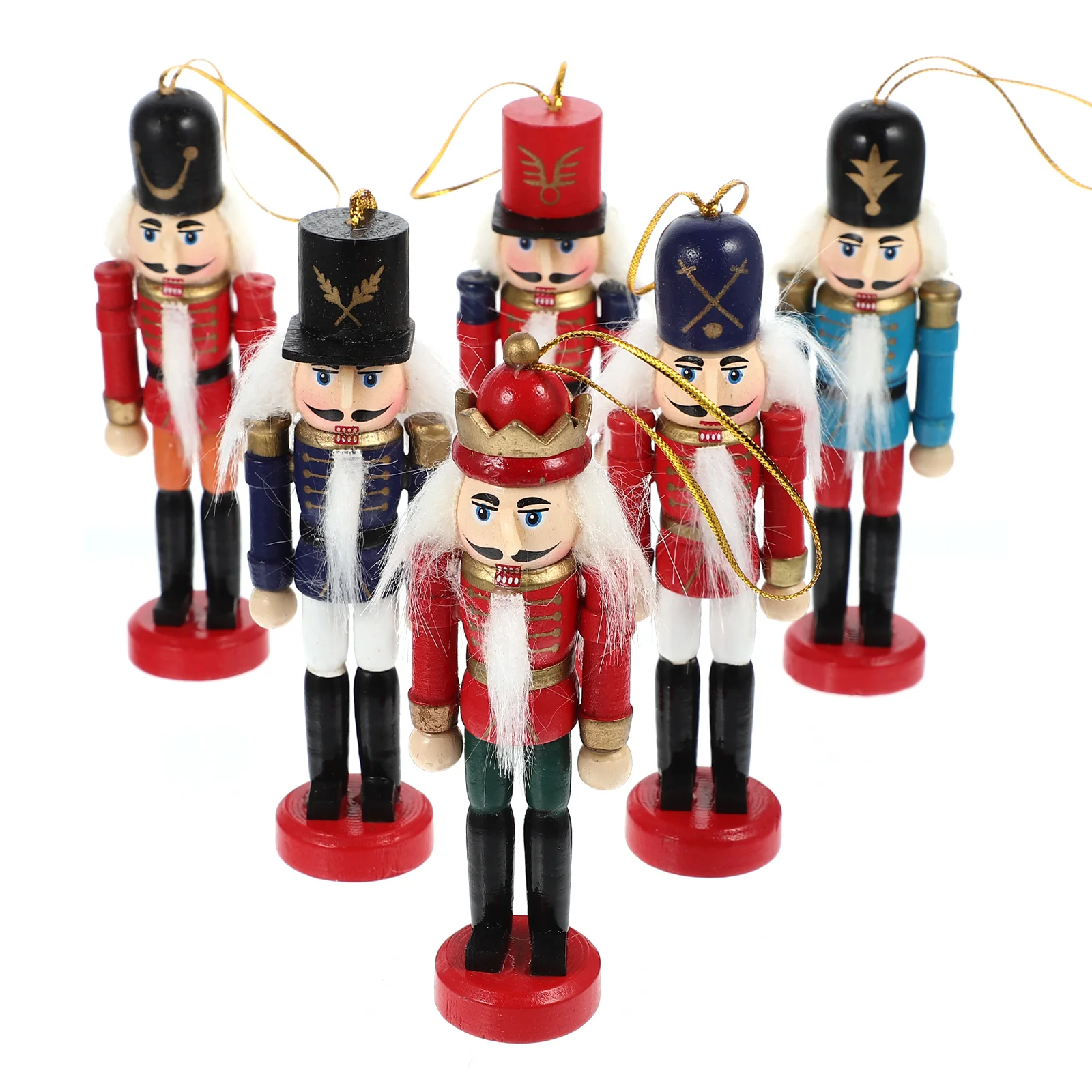 

Nutcracker Pendant Outdoor Christmas Decor Desktop Inflatable Santa Wood Father Tabletop Tree