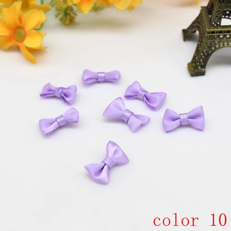 50/100 Stück 10mm-20mm Kleine Satinband-Schleifen Blumenband-Schleifen Bastelbedarf Kinderkleidung Hochzeit Party Nähen DIY Dekorationen – Detail 14