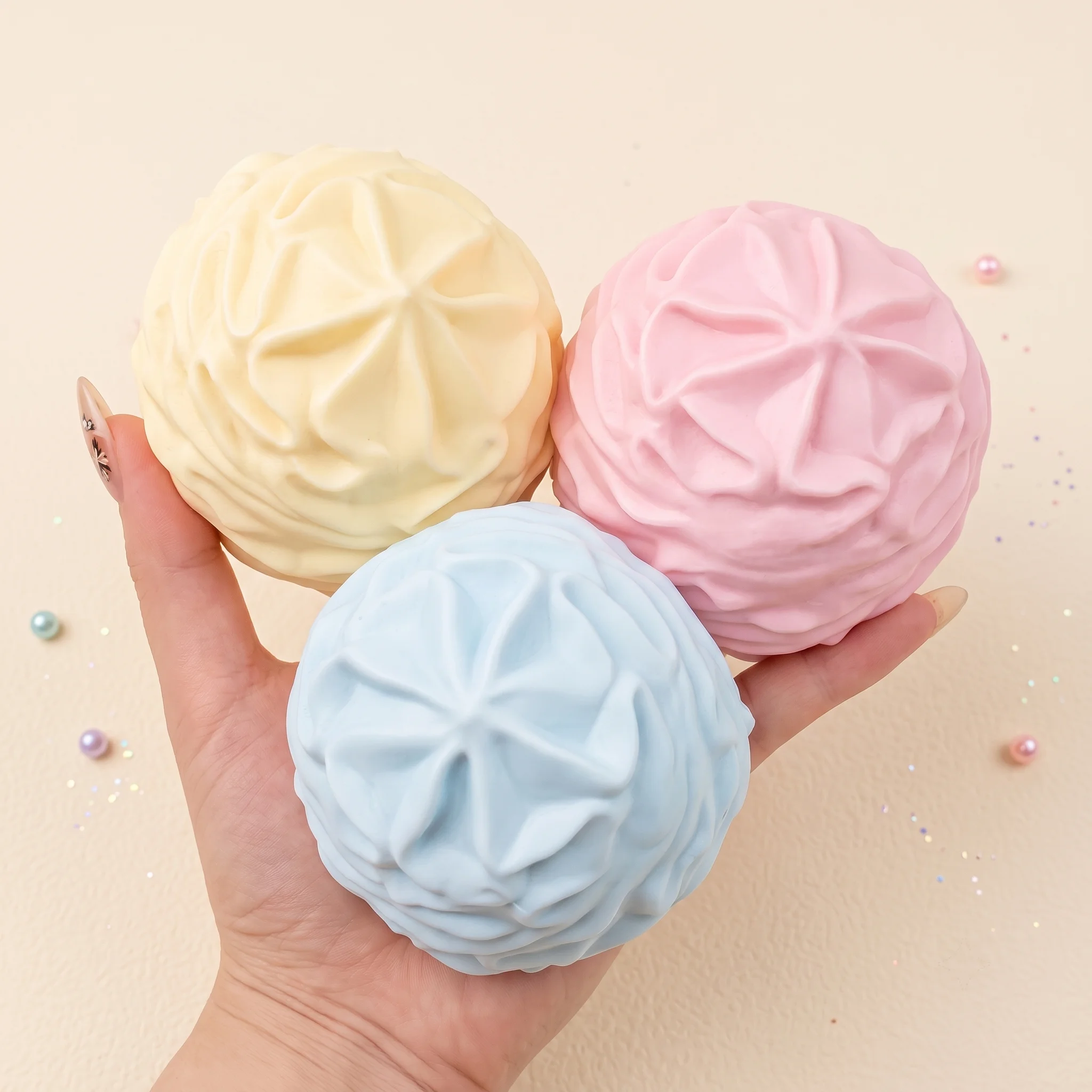 Nova Bola Antiestresse Criativa de Creme Macio e Colorido, Feita à Mão, para Apertar, Sensorial, ASMR, para Adultos, Presente para Alívio do Estresse e Descompressão