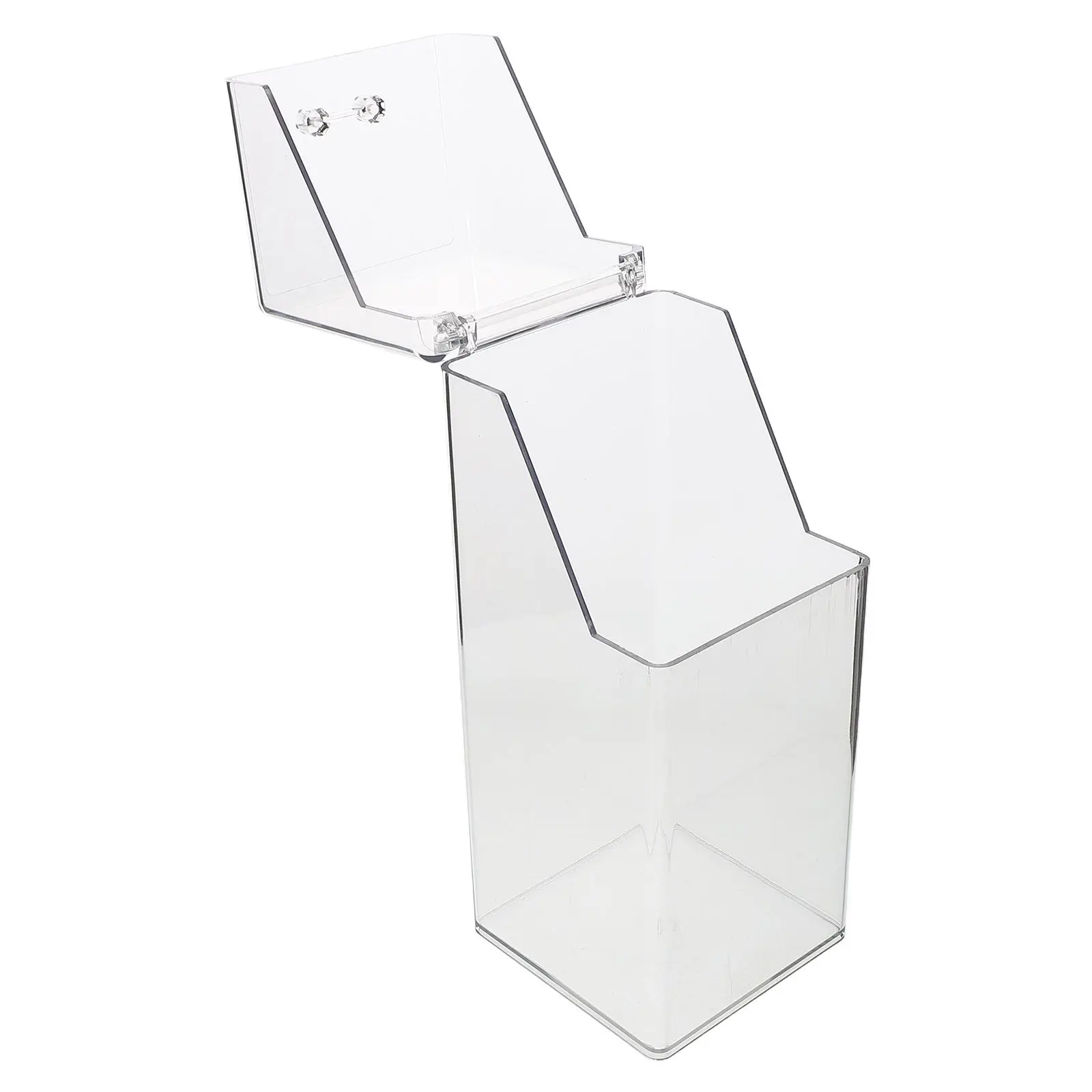 

Plastic Mask Storage Container with Lid Clear Transparent Desktop Organizer for Home Office Easy Access Quick Find Mask Holder