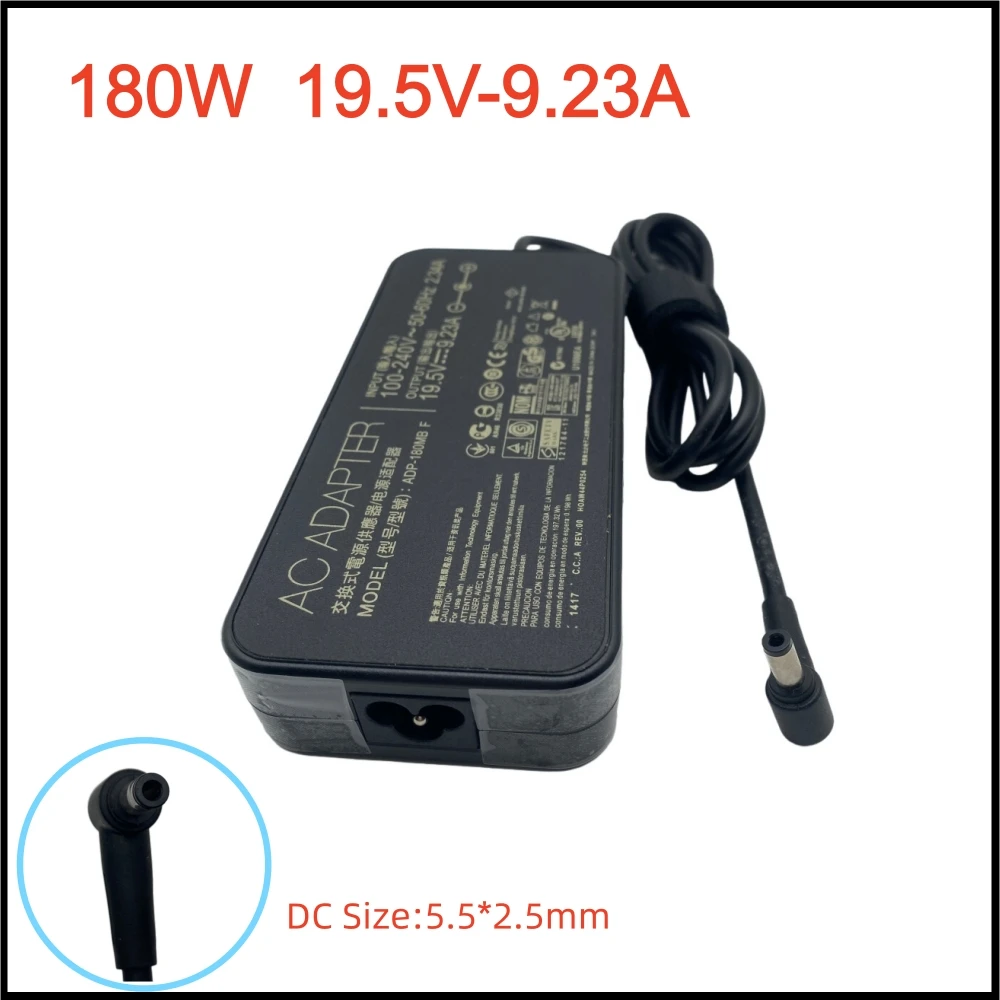 Genuine AC Adapter 19.5V 9.23A 180W 5.5*2.5MM Charger For Asus ROG GL502VS GL502VM GL702VS TUF Gaming FX504 FX704 Laptop Power