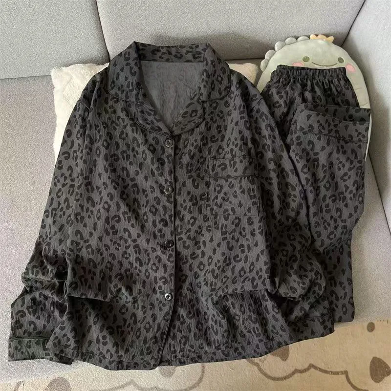 Spring and Autumn Pajamas, Women's Long Sleeve Long Pants, Cartoon Cute Beauty Girl Home Clothes Set, Can Be Worn Outside