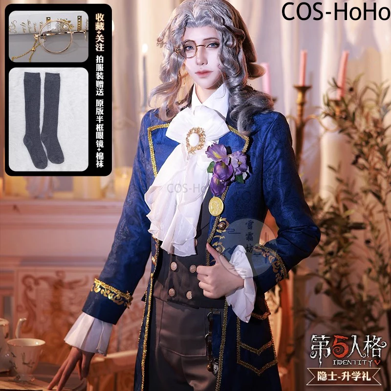 COS-HoHo Identity V Alva Lorenz Hermit Graduation Ceremony Gentlemen QiZhen Fashion Game Suit Cosplay Costume Halloween Outfit