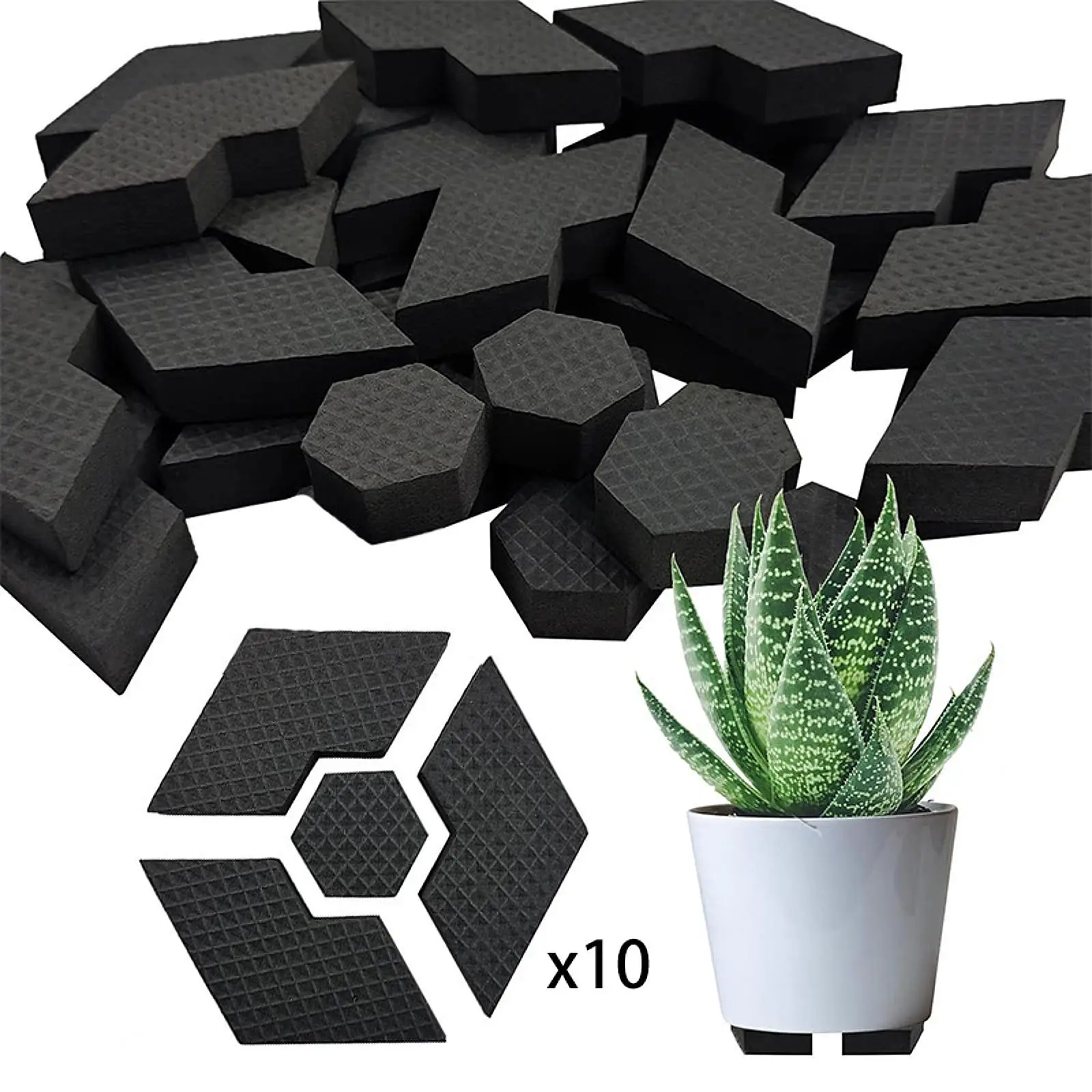 10x Invisible Pot Feet Composable, Nonslip, Easy to Use for Muti Pots, Stable Accessories Hexagon Pot Lifters Lifters