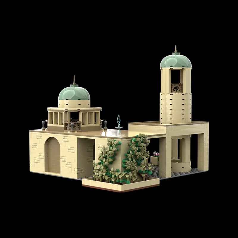 Moc Building Blocks Theed Style House Model Technology Bricks DIY Popular Star Movie Model Assembly Toys Construstion Gifts