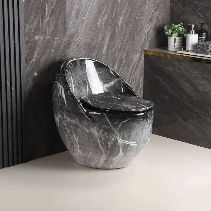 New New seat toilet toilet household creative egg-shaped siphon color
