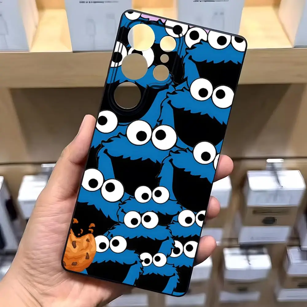 S-Sesame Streetsการ์ตูนสําหรับSamsung A16 A26 A36 A56 A15 A25 A35 A55 A34 A24 A54 A23 a53Black Soft Shell