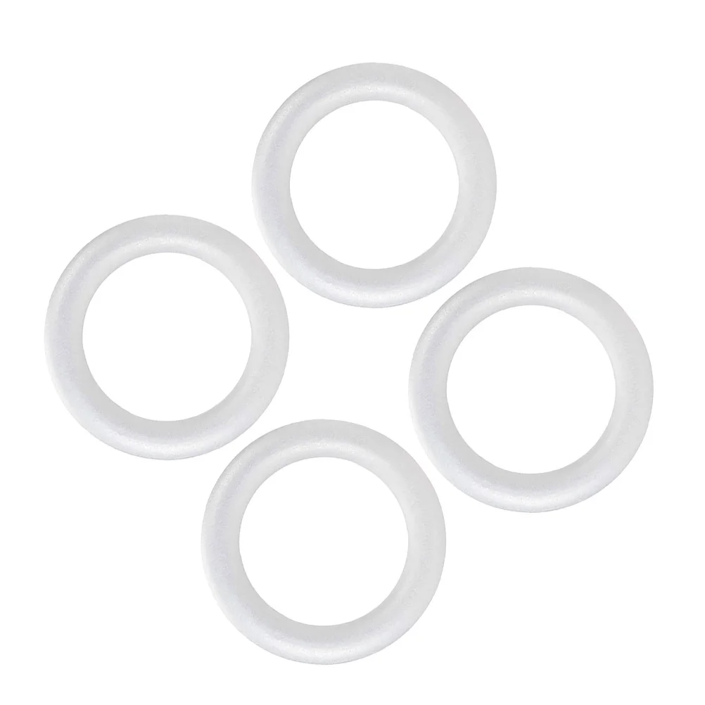 

4Pcs Foam Wreath Circles Solid Lightweight Round Rings for DIY Christmas Wedding Crafting Supplies Wreath Base for Crafts