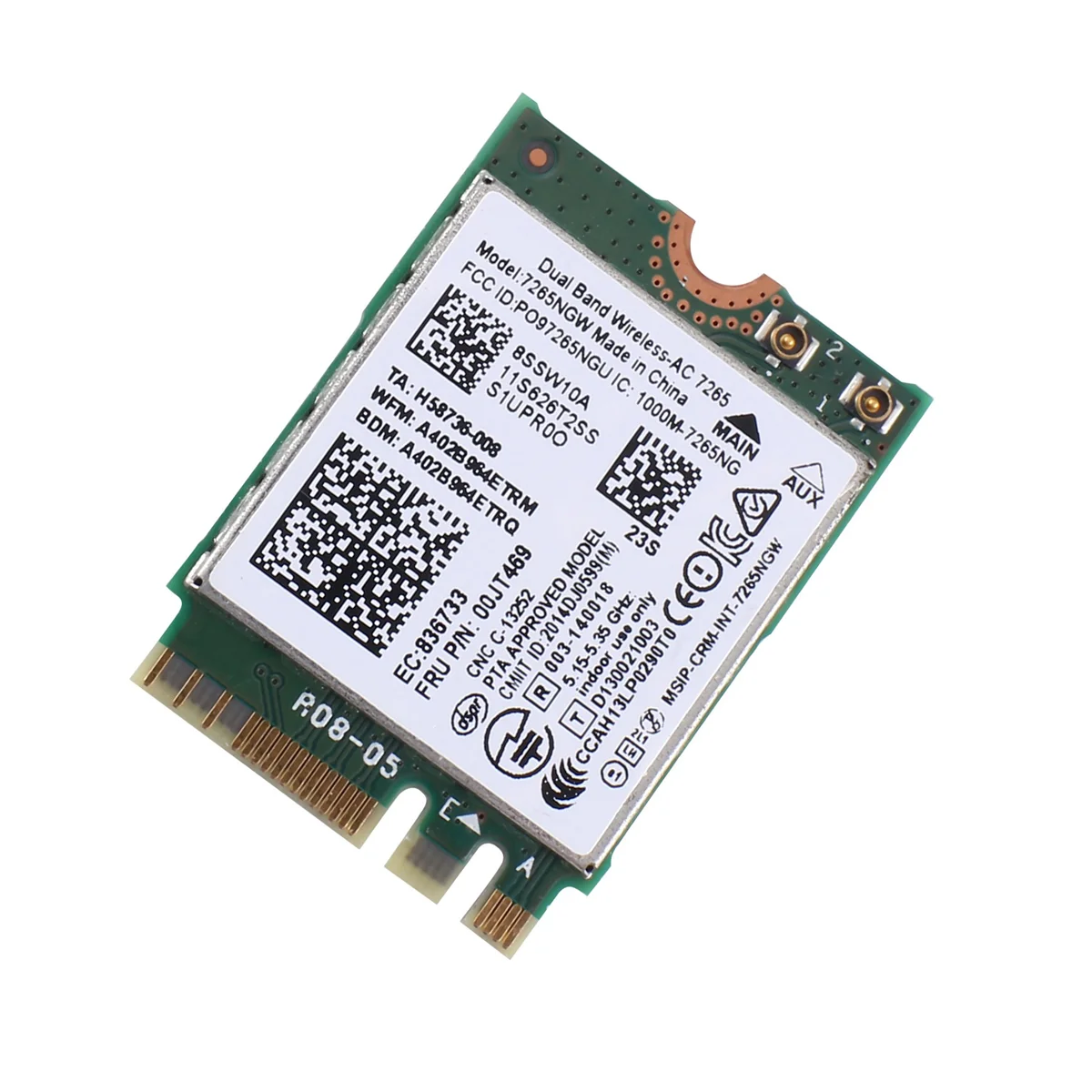 FUFU AC7265 7265NGW WiFi-карта FRU00JT469 802.11AC NGFF BT4.0 для серии E550 E455 E555 FUFU AC7265 7265NGW WiFi-карта FRU00JT469 802.11AC NGFF BT4.0 для серии E550 E455 E555