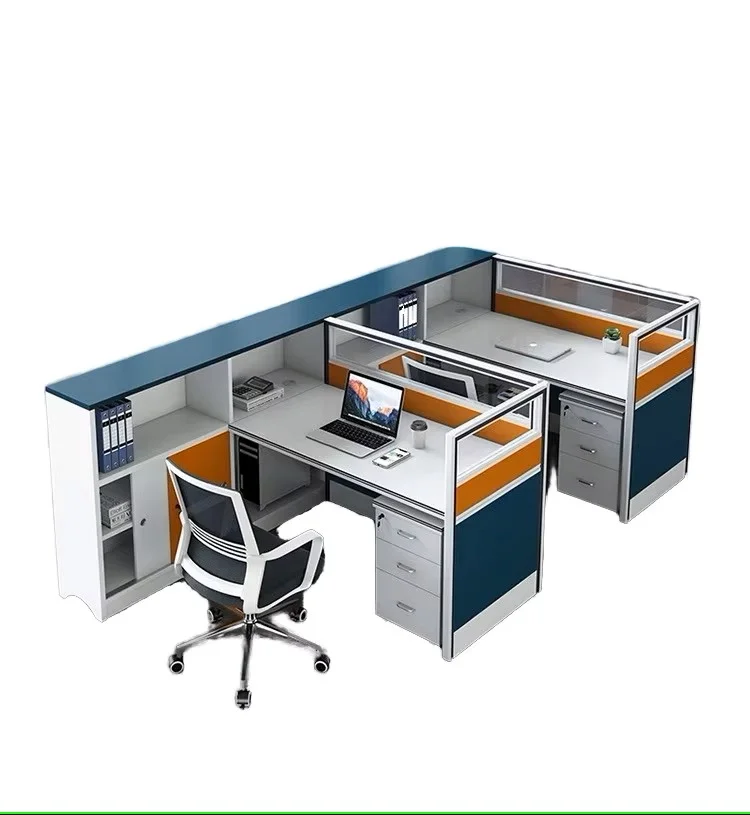 Modern Design Panel Computer Office Desk Wooden Cubicle Staff Desk Workstations Office Table Mesa De Oficina Table De Bureau