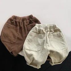 Autumn New Children Corduroy Wide Leg Pants Baby Girls Loose Harem Pants Fashion Boys Solid Casual Trousers Kids Toddler Clothes