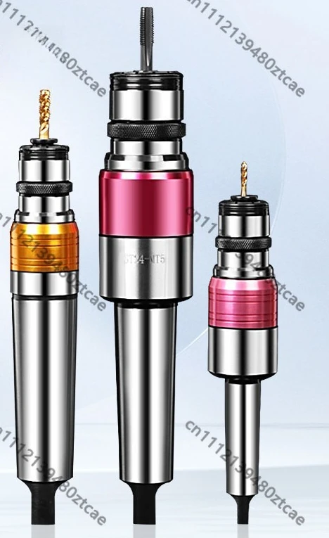 Floating Quick-Change Tapping Collet Chucks, Overload Protection, MT3/MT4/MT5 Taper Shank, for Lathe Tapping Machines